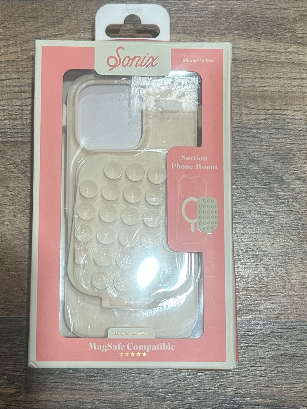 Sonix Suction Mount Phone Case in Cream for iPhone 16 Pro New in Box